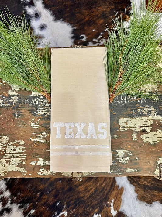 Embroidered Texas Hand Towel