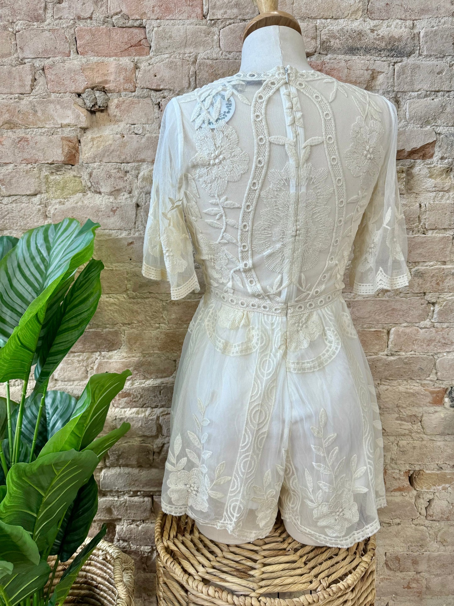 Let's Get Rowdy Ivory Romper