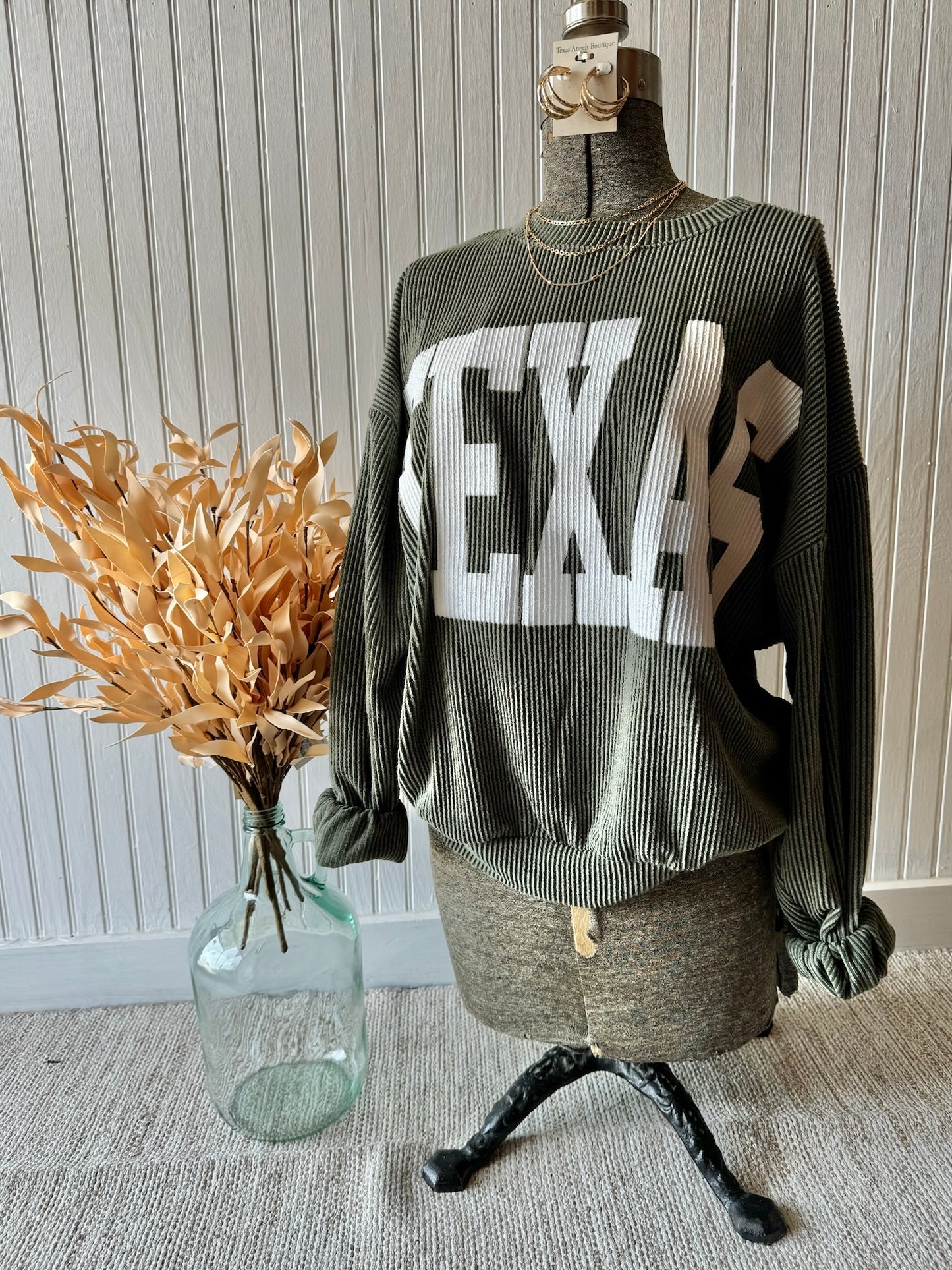 Olive Texas Pullover