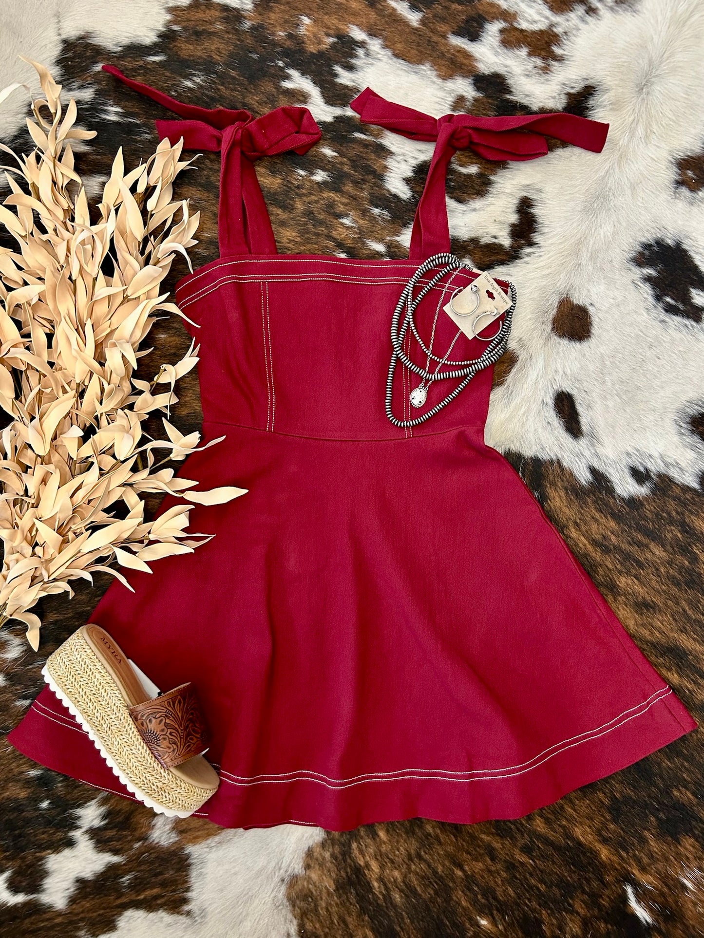 Gonna Be A Lil Late Burgundy Dress