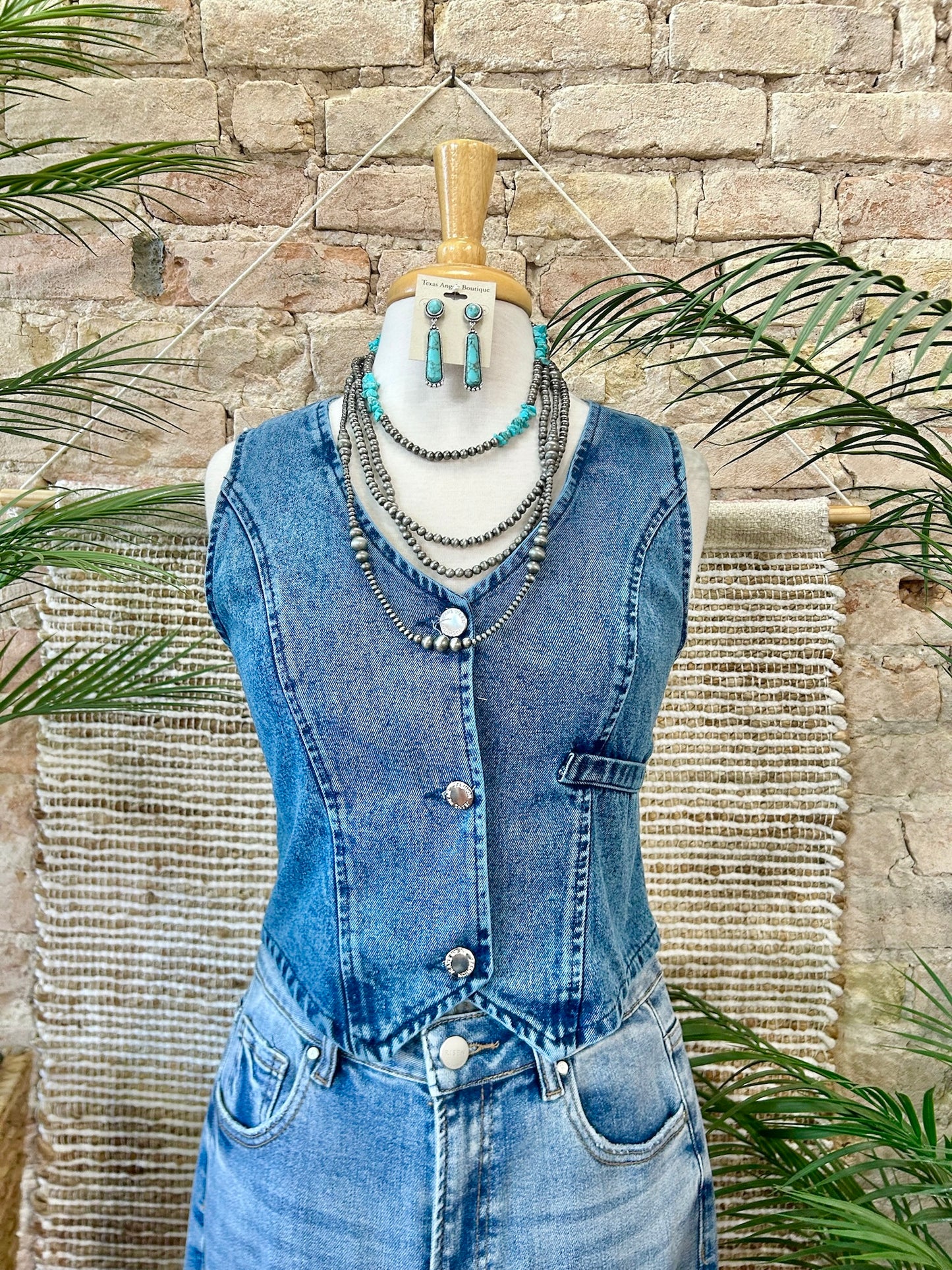 Valley Girl Dark Wash Denim Vest
