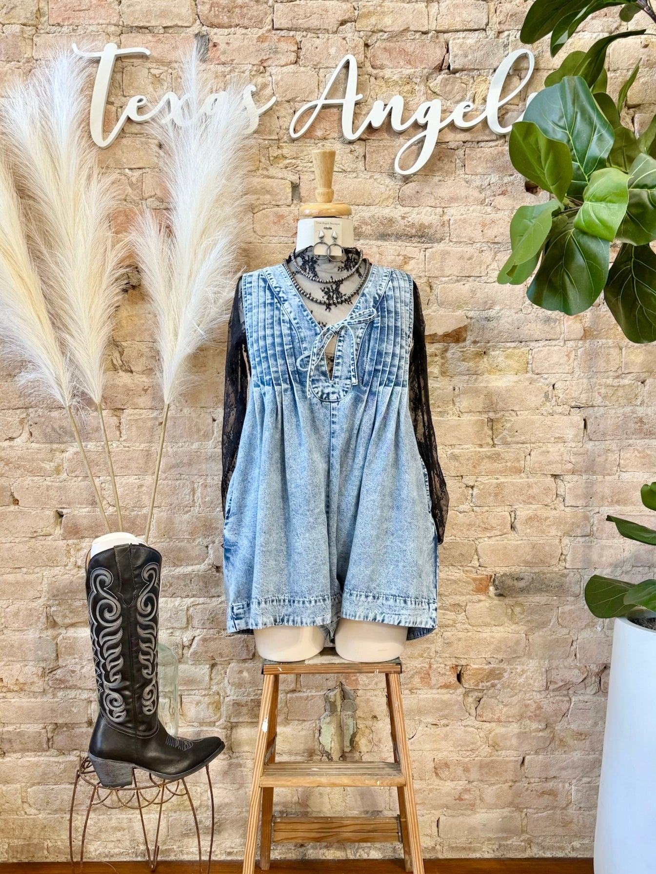 RESTOCK I Remember Everything Denim Romper