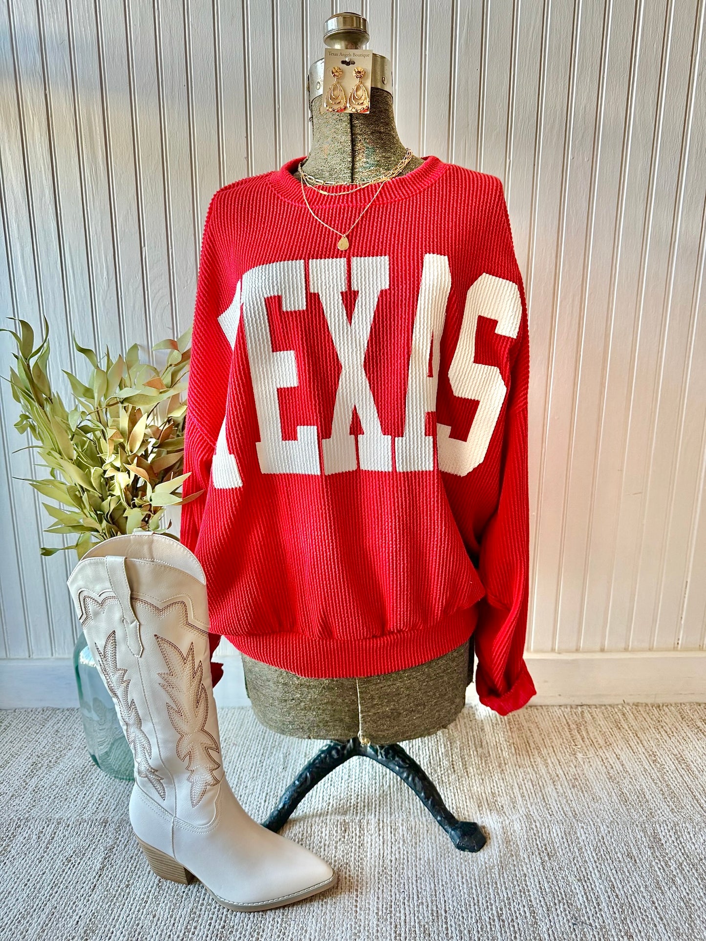 Red Texas Pullover