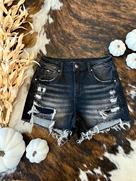 It's Been Awhile Black Risen Shorts