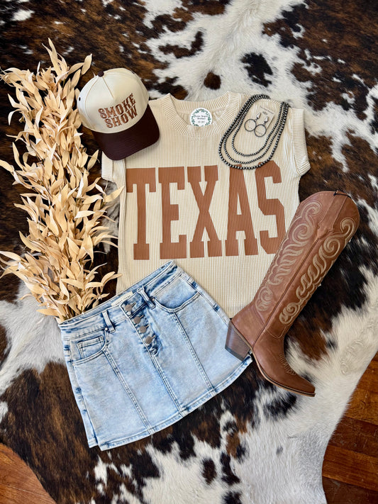 RESTOCK The Cream Texas Tee