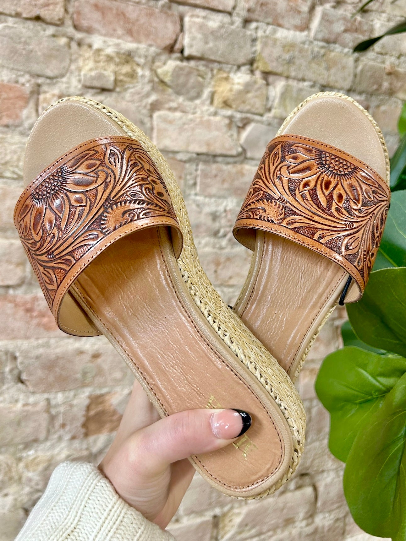 MYRA Tooled Leather Platforms