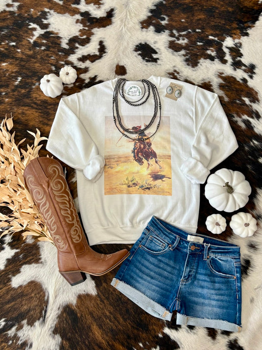 Buckin' Bronco Cowboy Sweatshirt