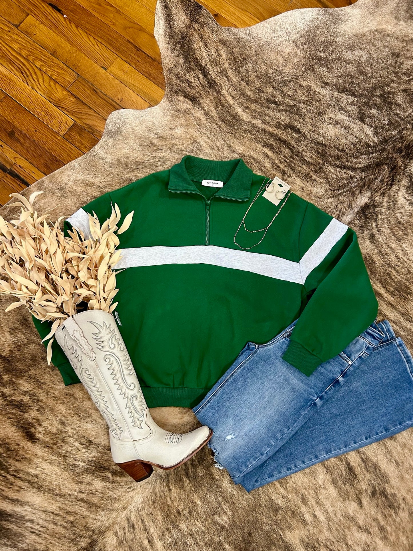 Pure Greatness Green Pullover