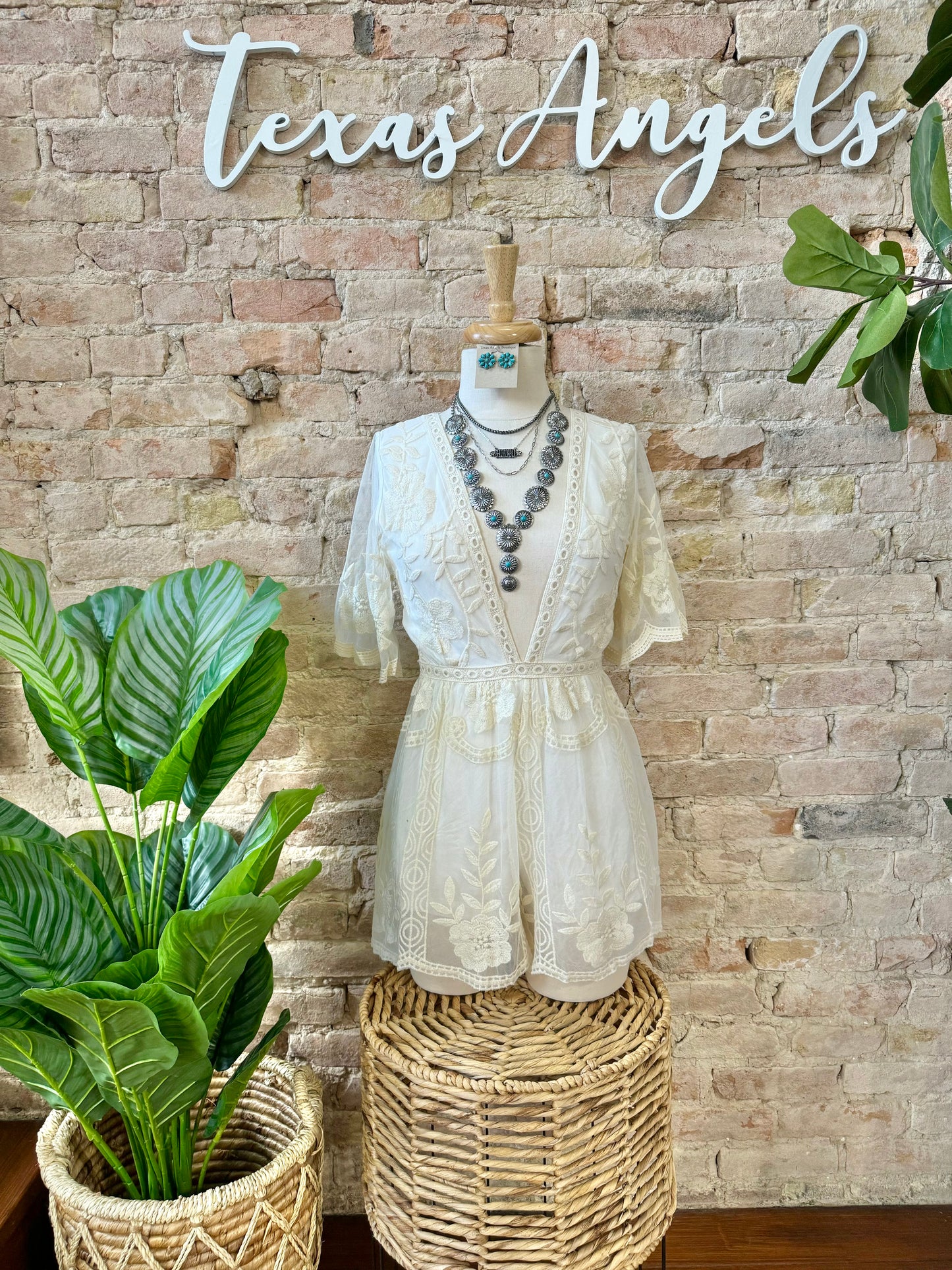 Let's Get Rowdy Ivory Romper