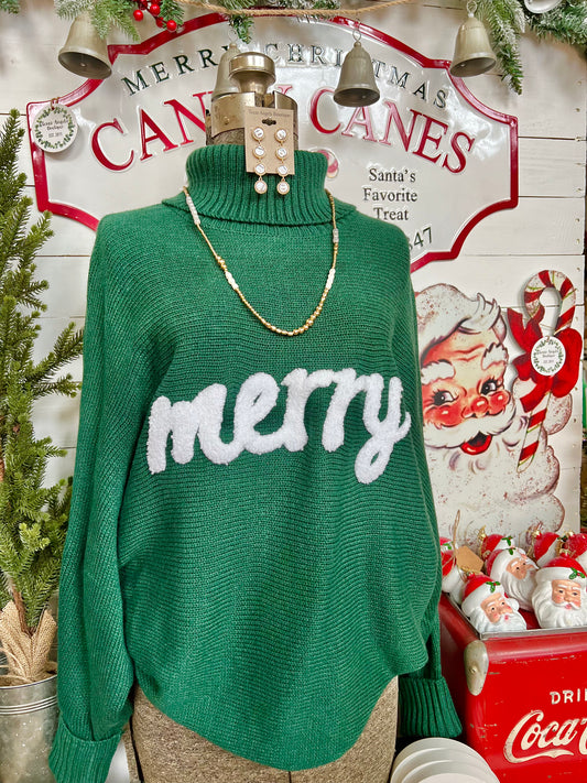 50% Off - Merry And Bright Green Sweater