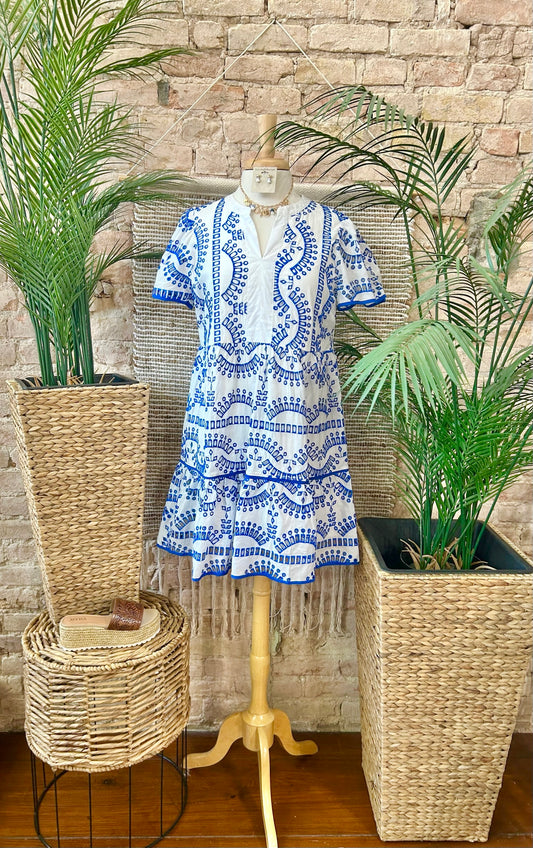 Westcoast White Embroidered Dress