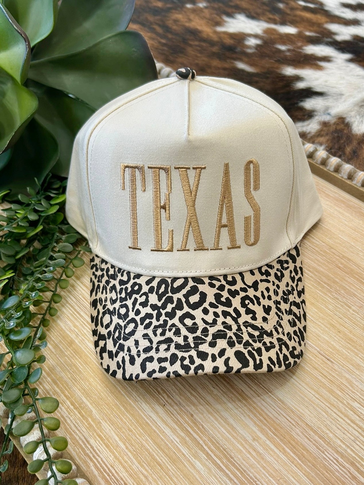 RESTOCK Texas Beige Embroidered Trucker Hat