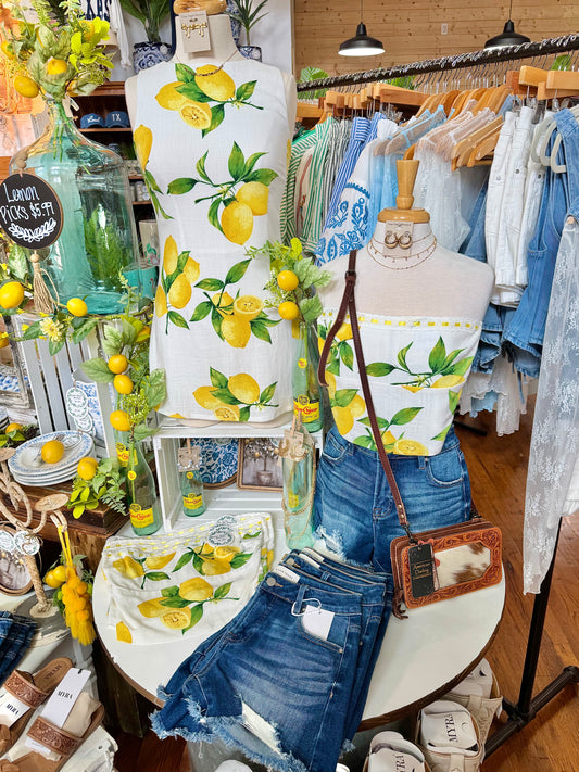 RESTOCK Hello Lovely Lemon Crop Top