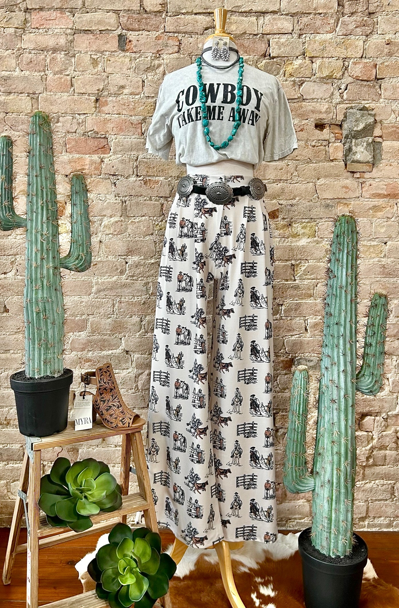 Saddle Up Western Printed Pants