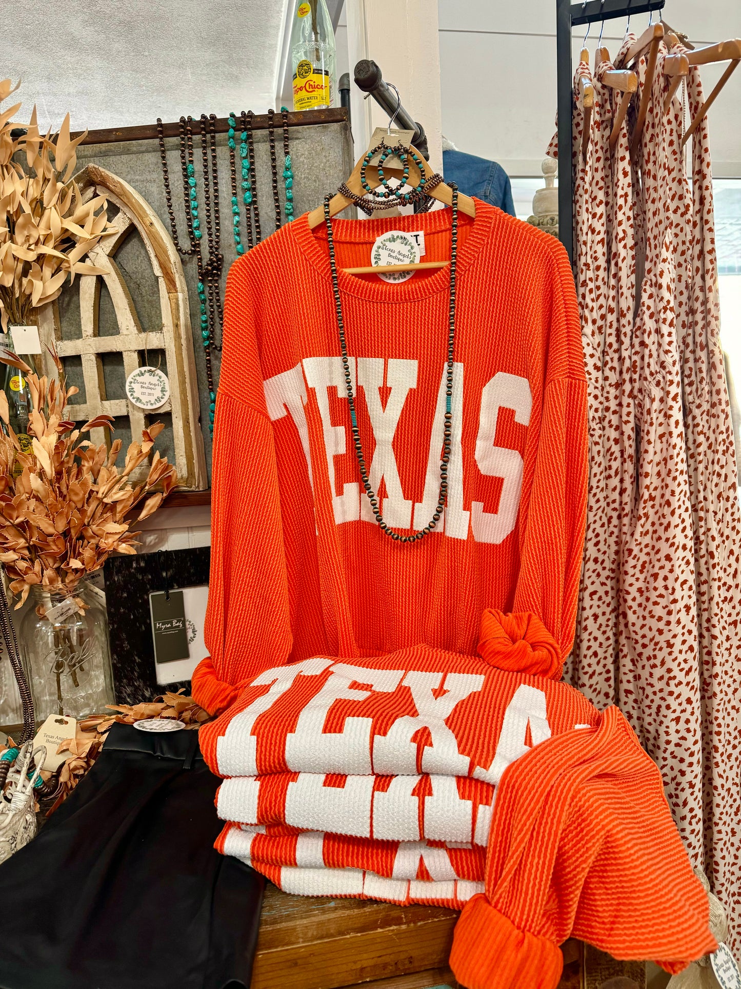 Orange Texas Pullover