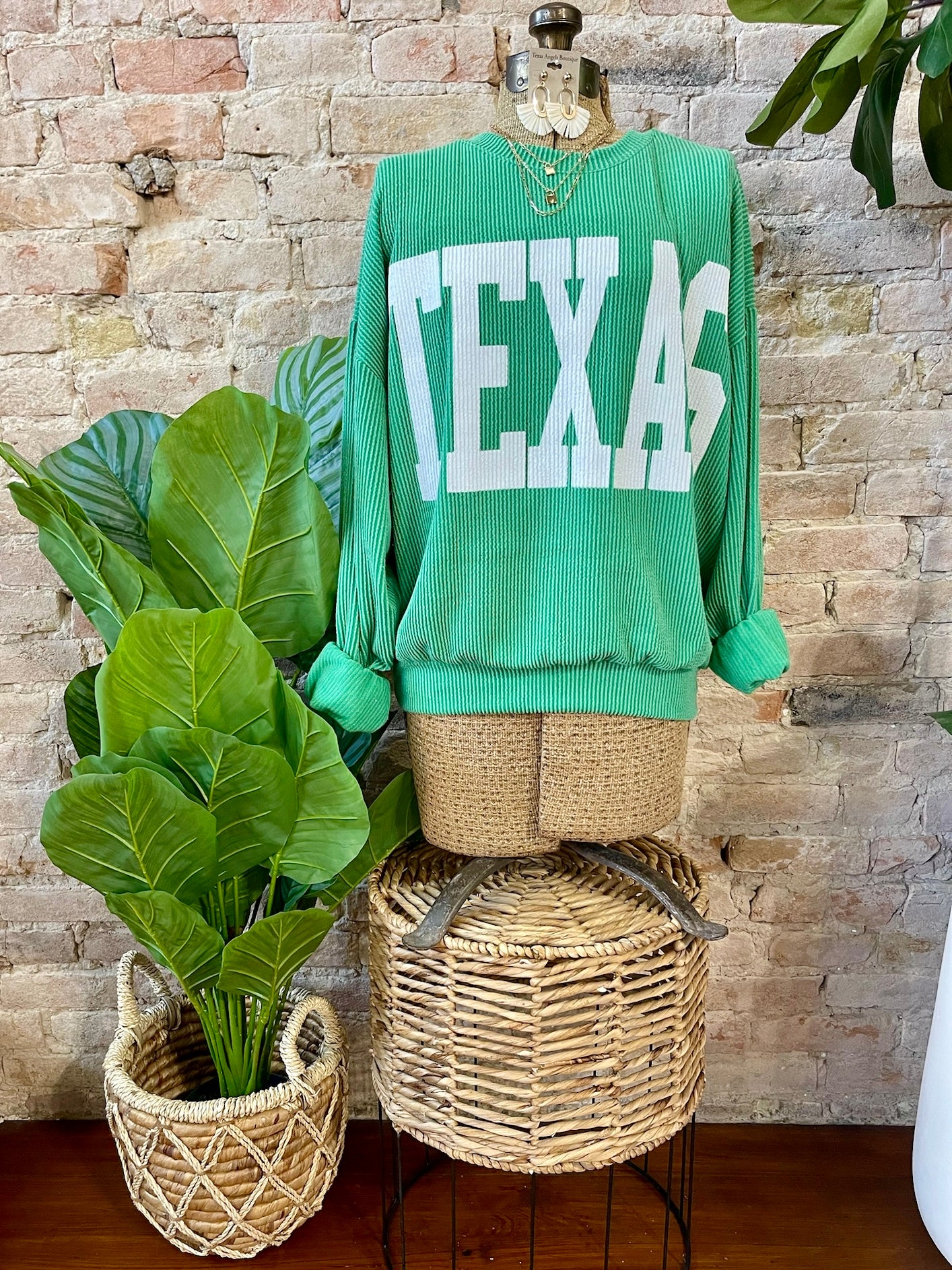 RESTOCK Kelly Green Texas Pullover