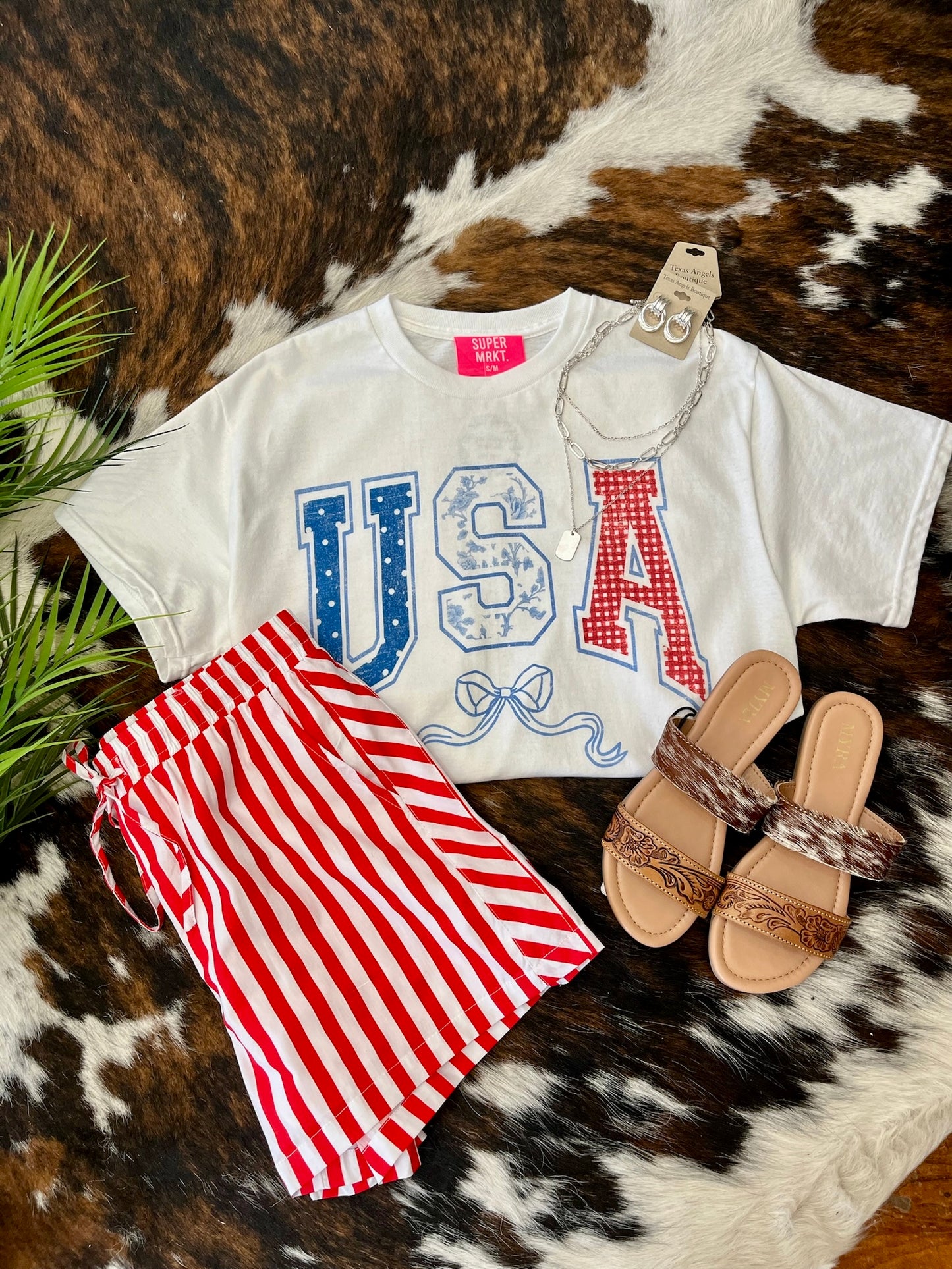 Sure Of It Red Striped Shorts