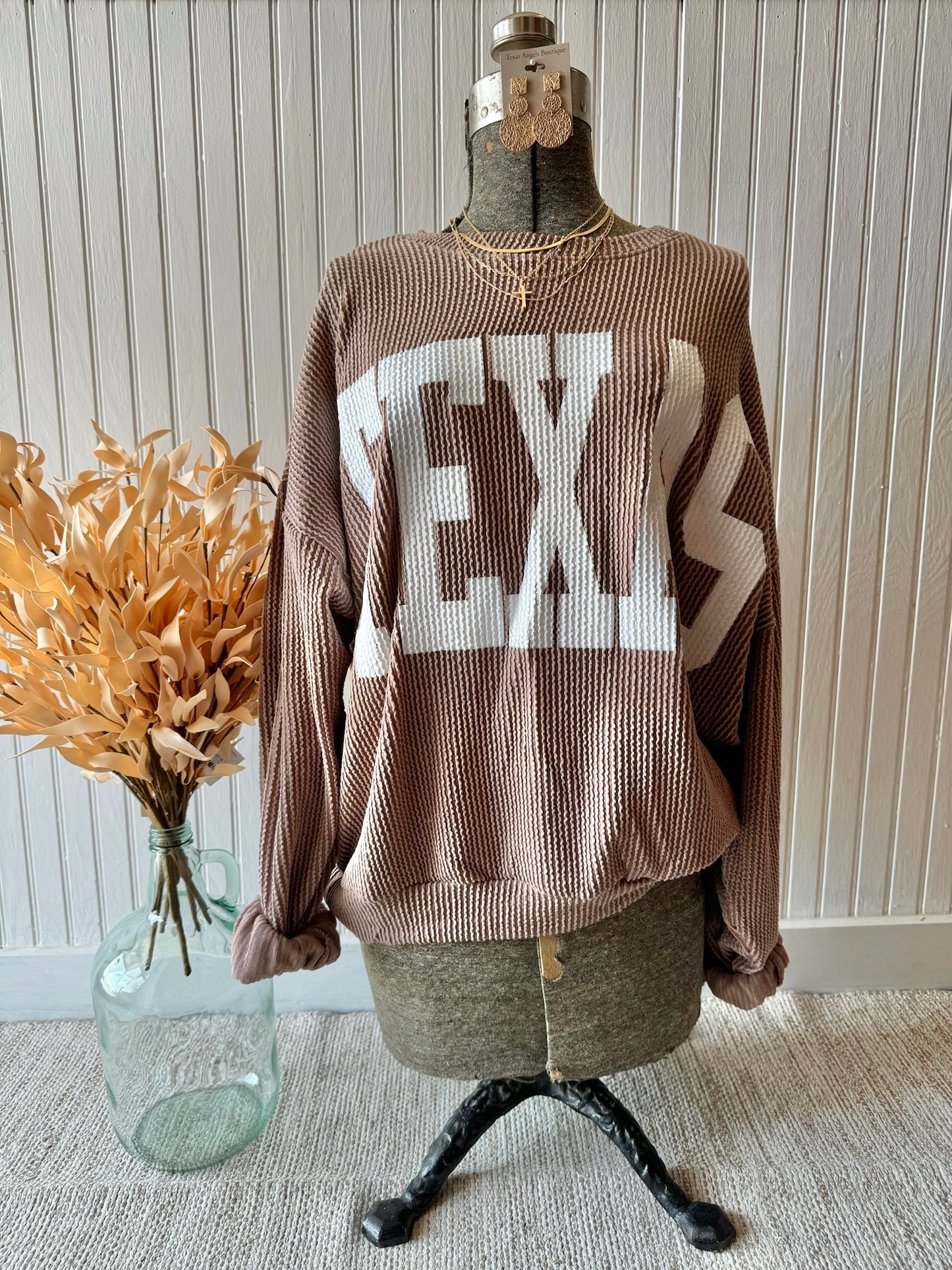 RESTOCK Mocha Texas Pullover