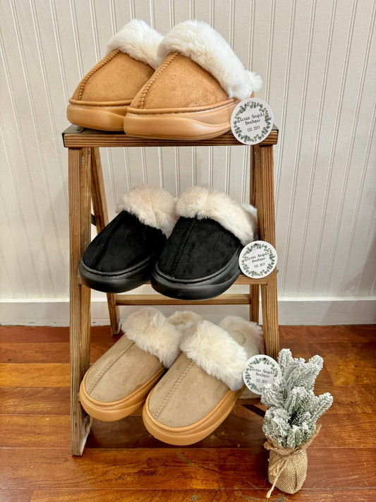 Cozy Girlie Black House Slippers