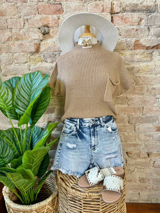 Good Time Taupe Knit Top