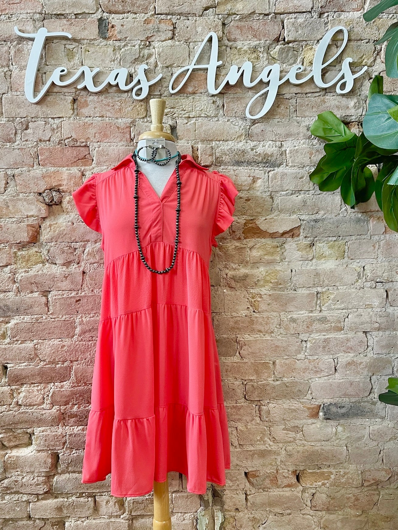 40% Off - Never Again Coral Dress