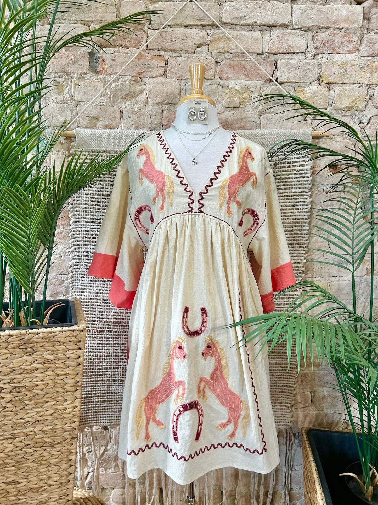 Embroidered Babydoll Dress