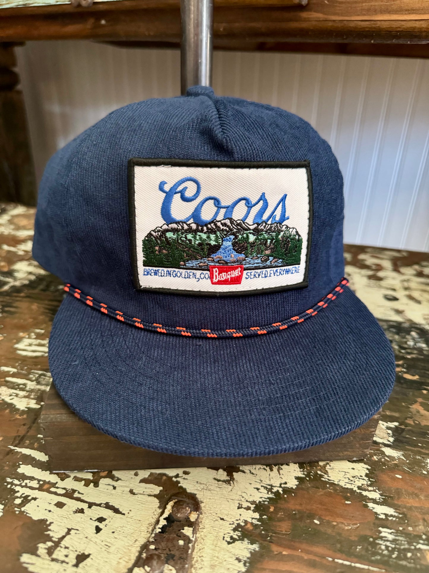 Navy Corduroy Coors Trucker Hat