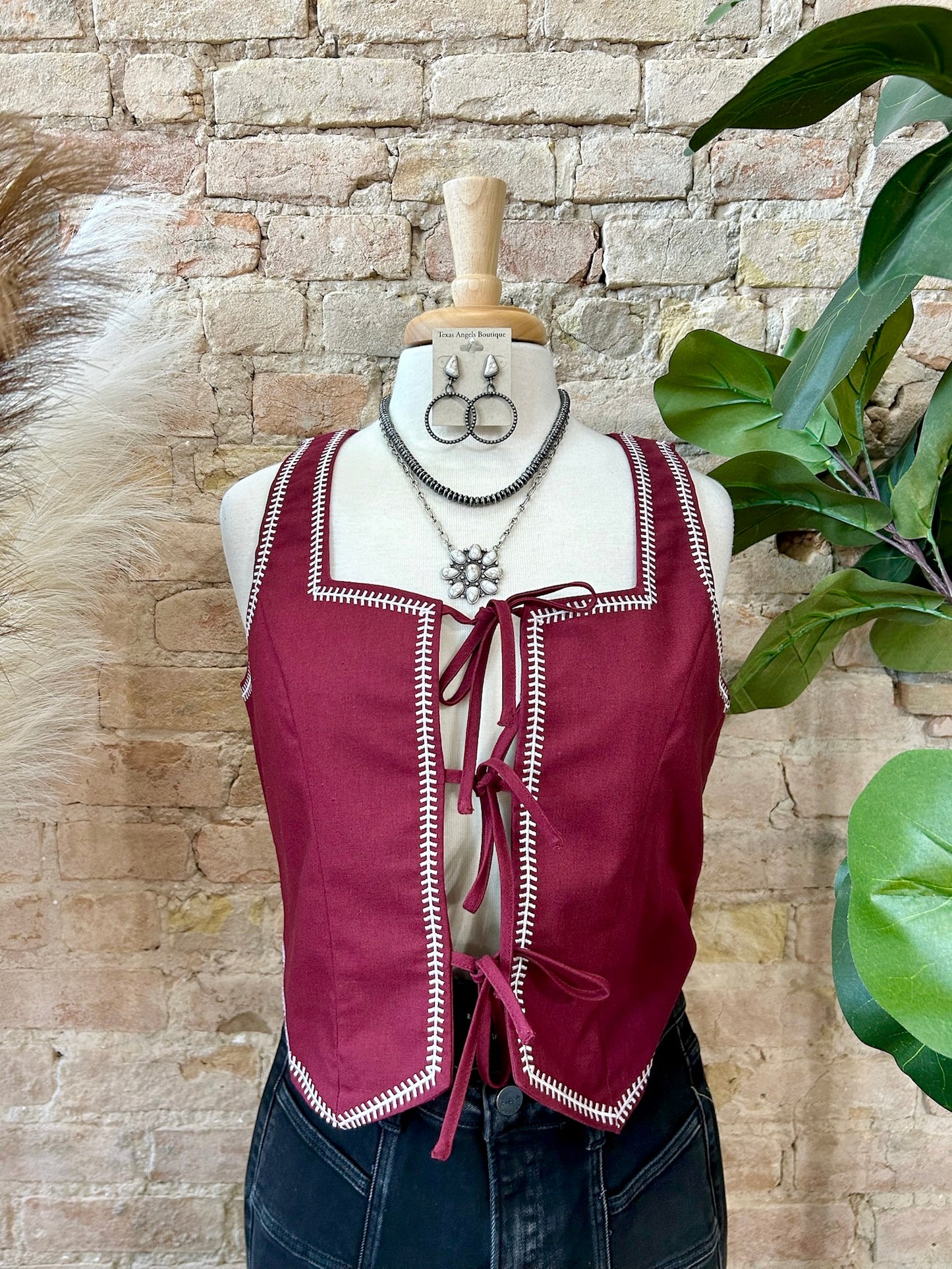 Best Of The Best Burgundy Vest