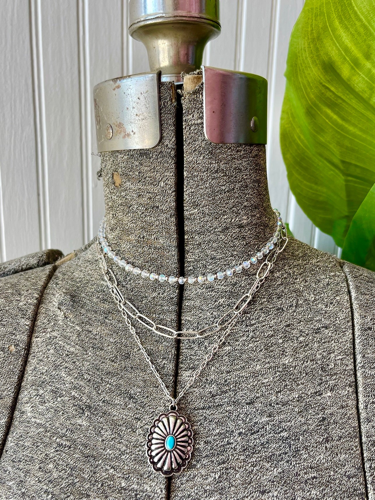 Layered Concho Necklace