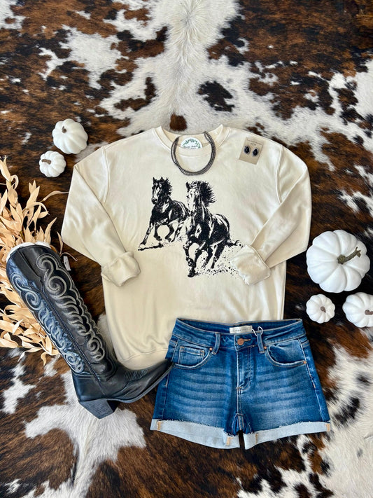 Running Wild & Free Horse Sweatshirt