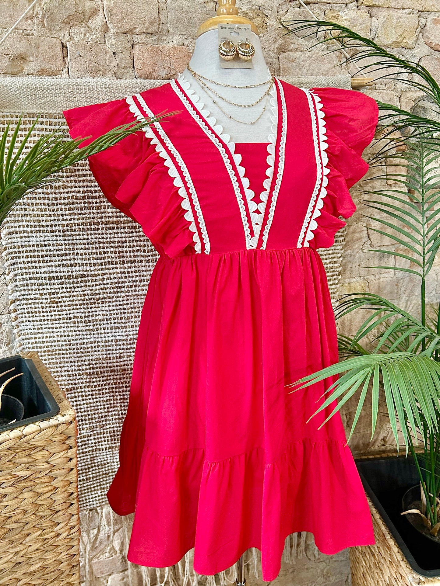 50% Off - All On Deck Red Dress