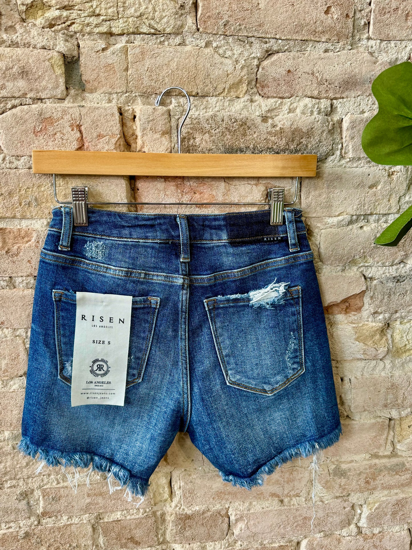 RESTOCK Better Days Ahead Denim Risen Shorts