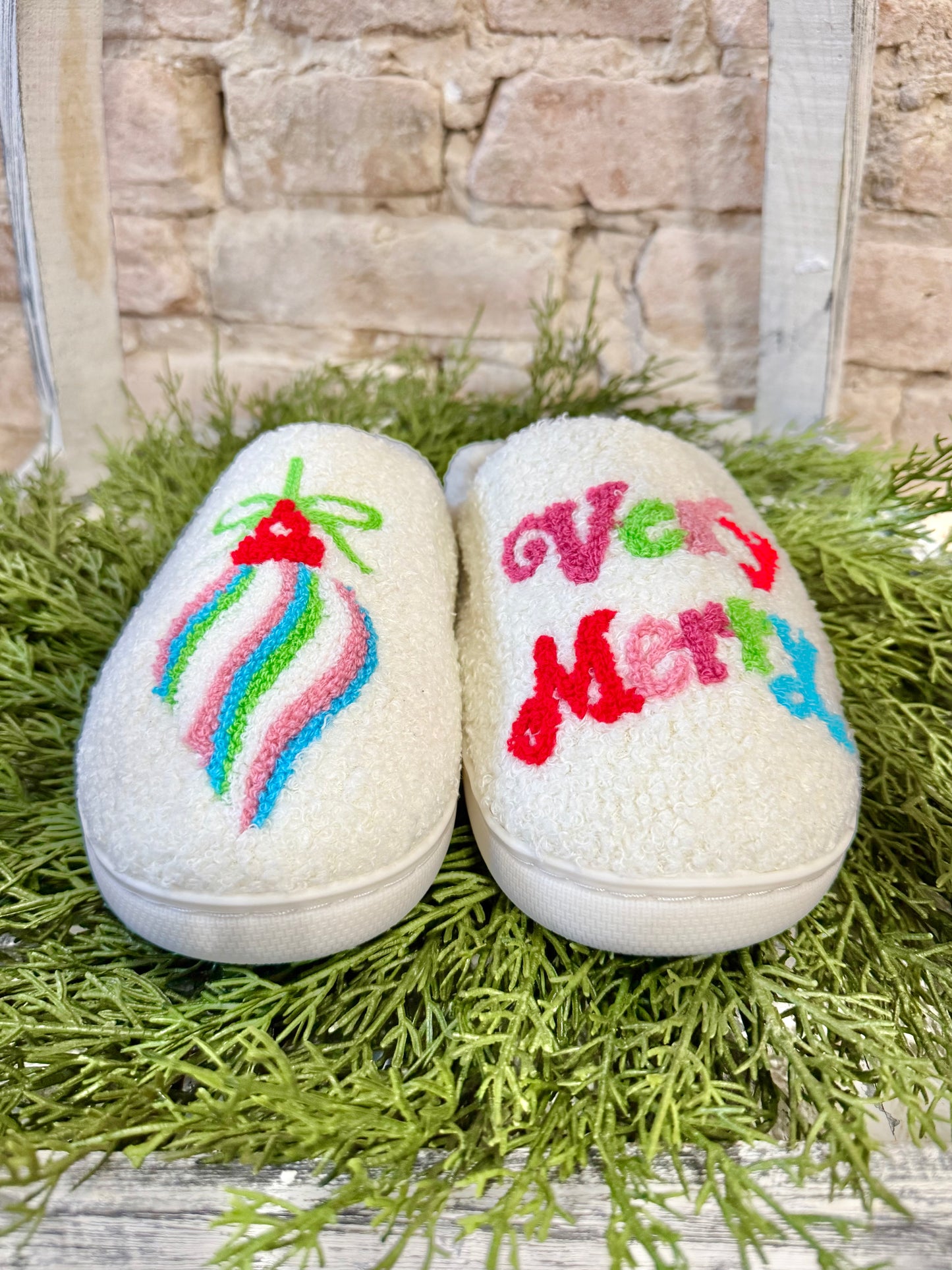 Cheers To A Very Merry Christmas House Slippers