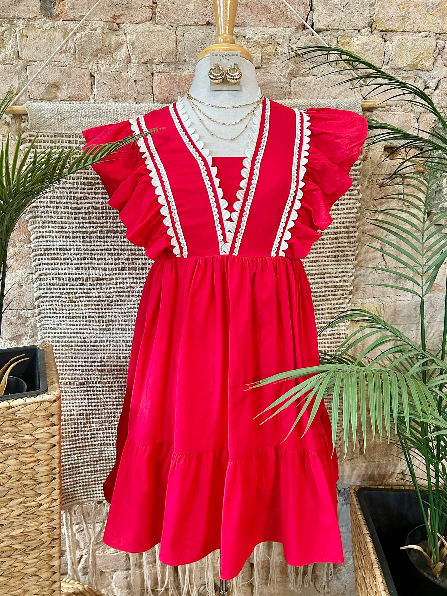 50% Off - All On Deck Red Dress