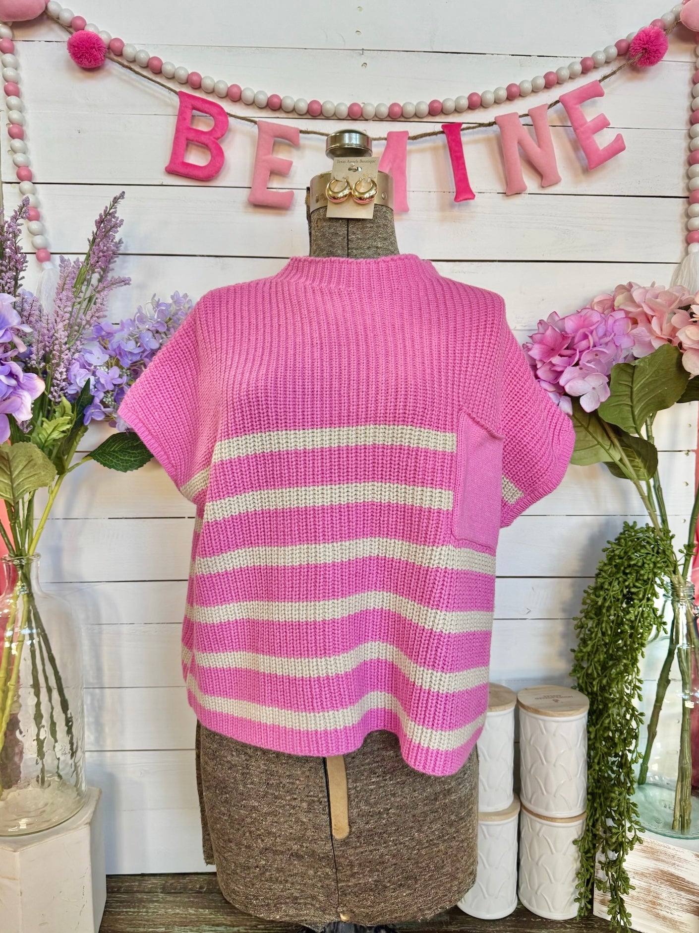 Promises Worth Keeping Pink Striped Knit Top