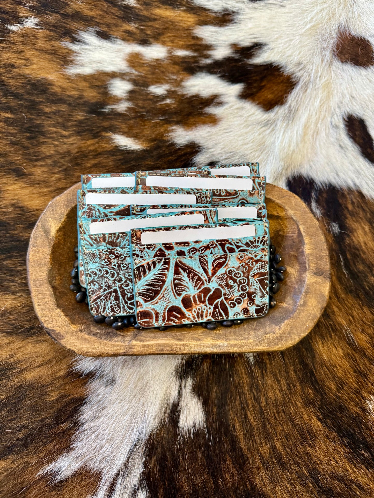 MYRA Tooled Leather Card Holder