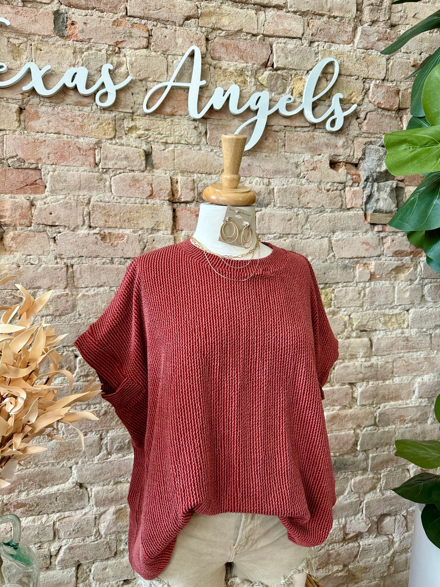 Transitioning Into Fall Rust Top