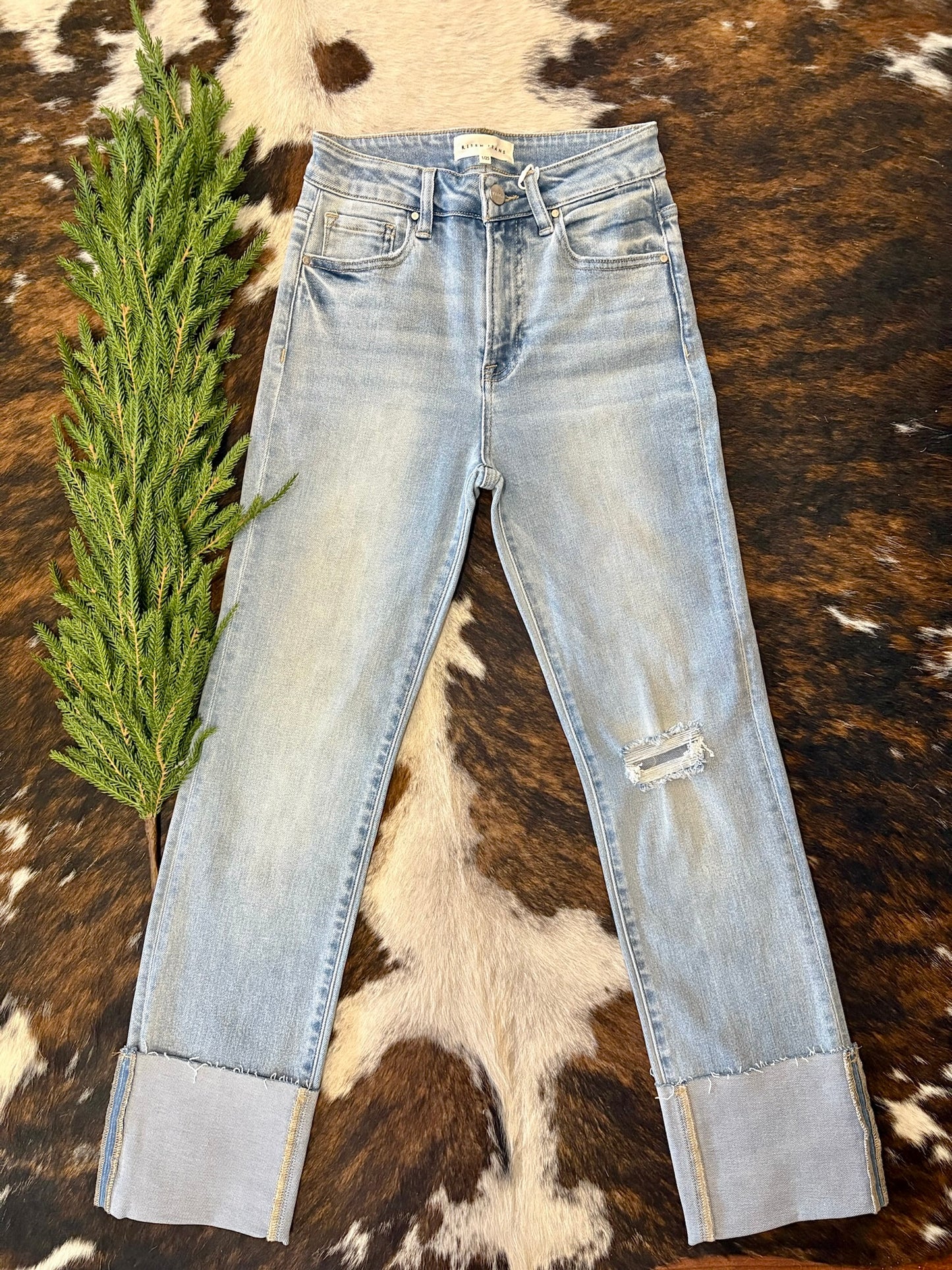 Can You Keep A Secret Straight Leg Risen Jeans