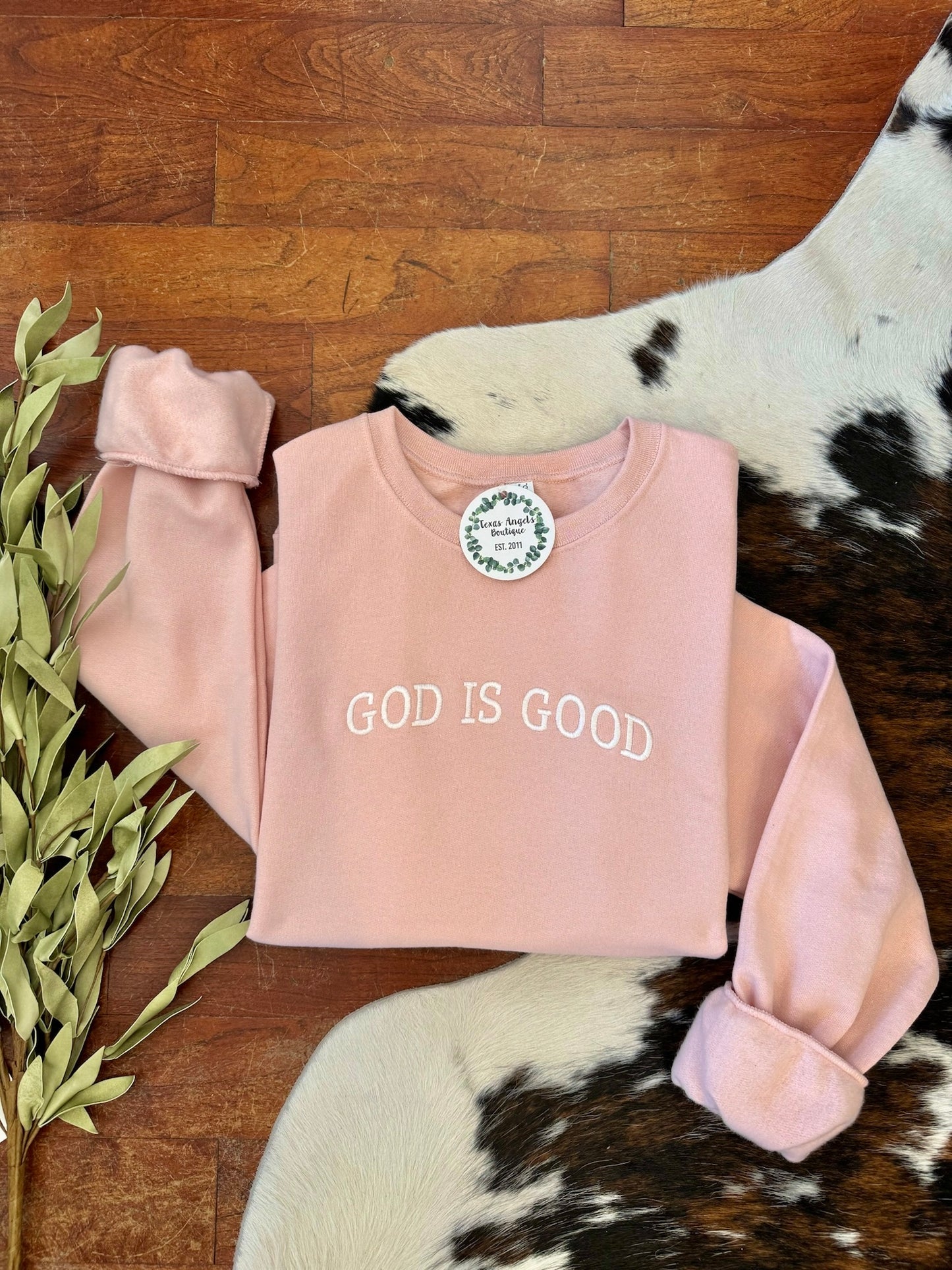 RESTOCK Pink God Is Good Sweatshirt