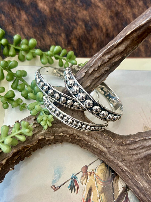 Sterling Silver Studded Bangles