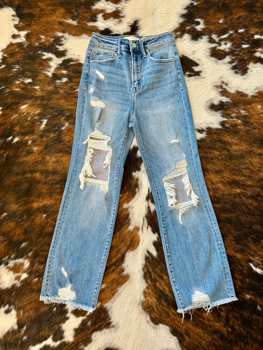 Ready When You Are Distressed Risen Jeans