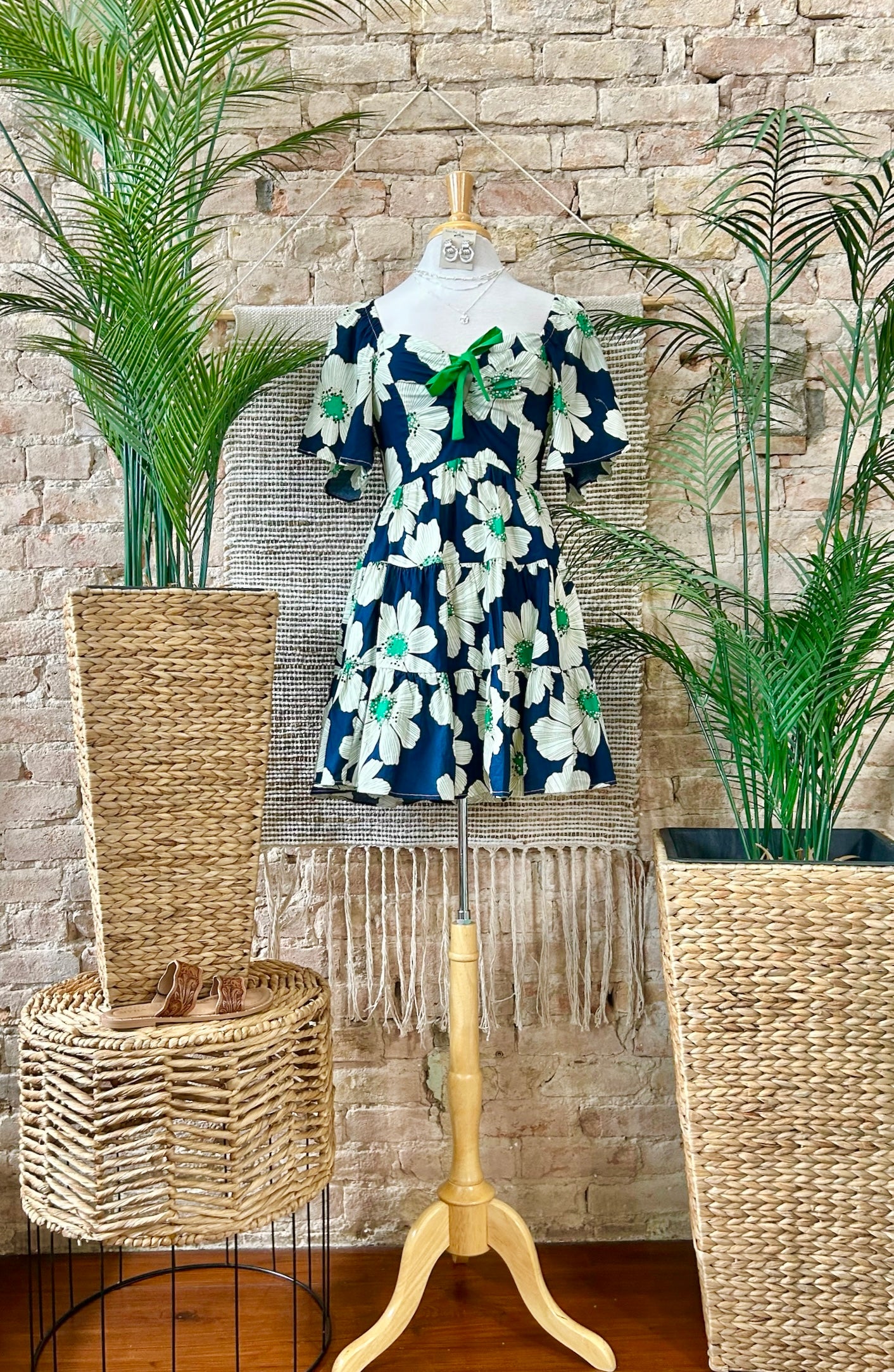 50% Off - Sweet Daisy Navy Floral Dress