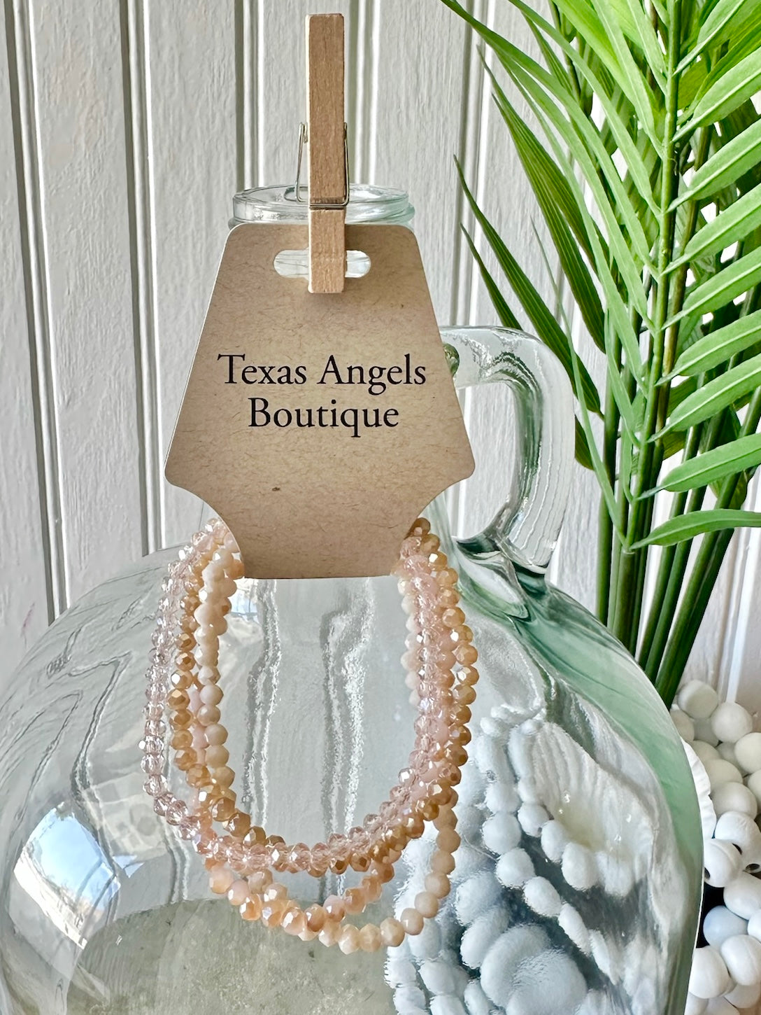 Peach Stretchable Bracelet Stack