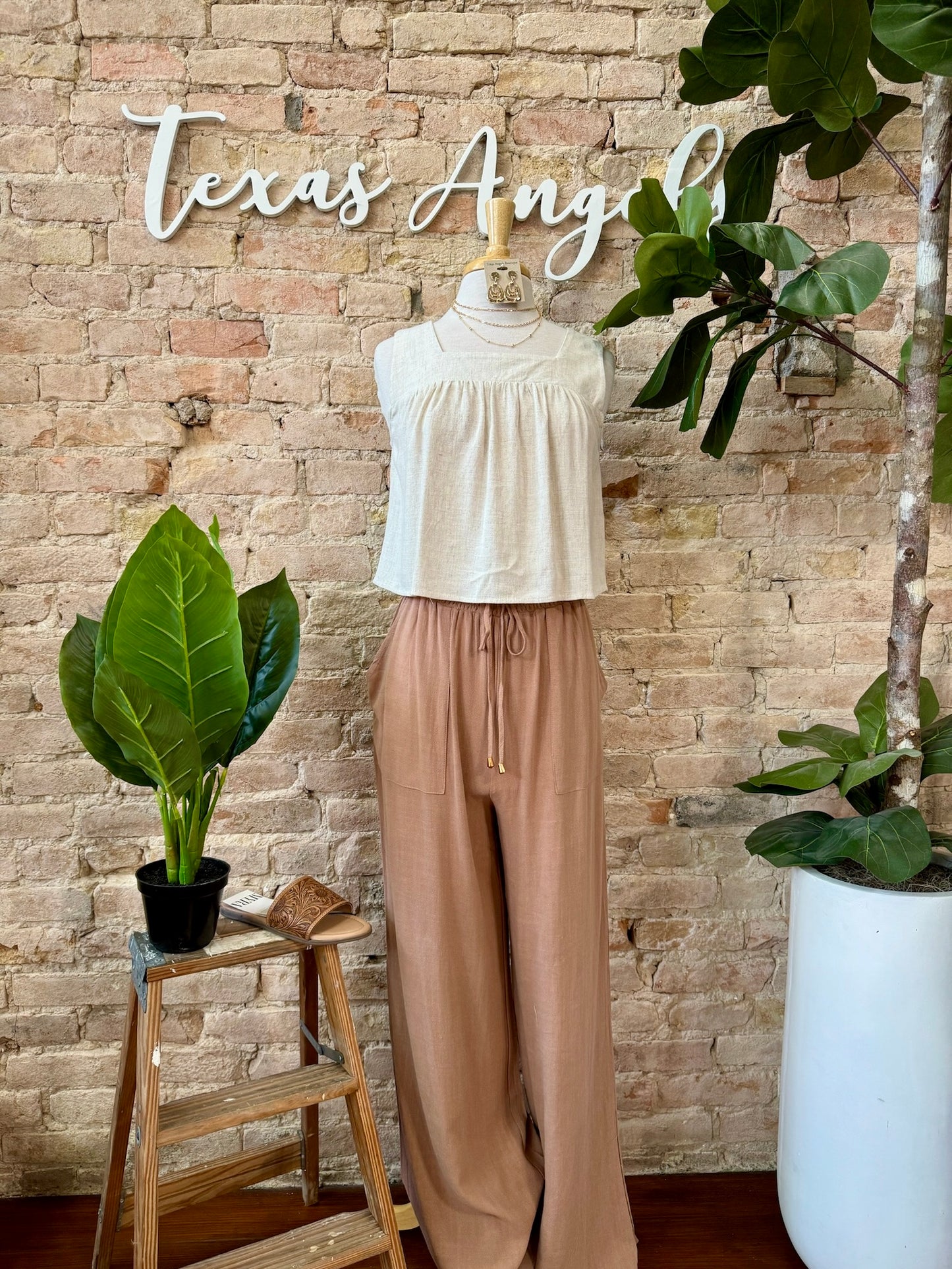 40% Off - Tan Lines & Tequila Tan Linen Tank