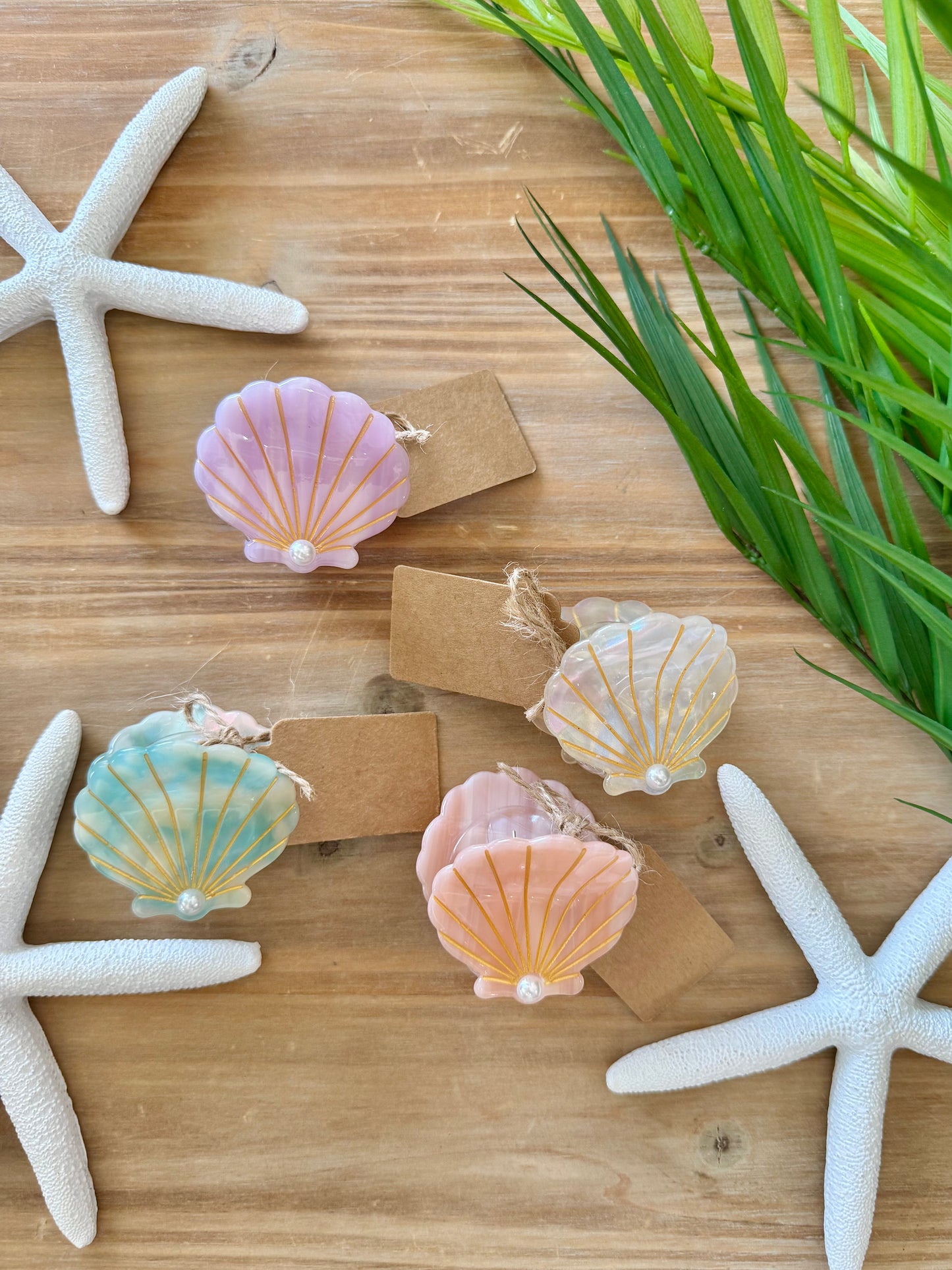 Seashell Hair Claw Clips