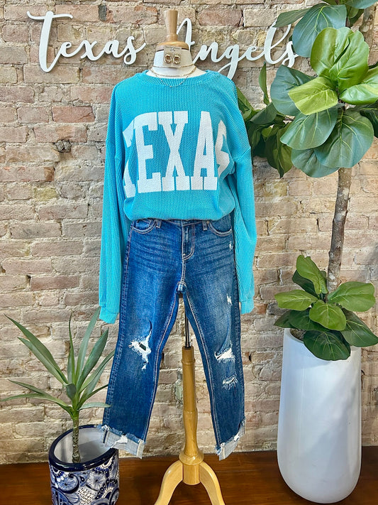 Ocean Blue Texas Pullover