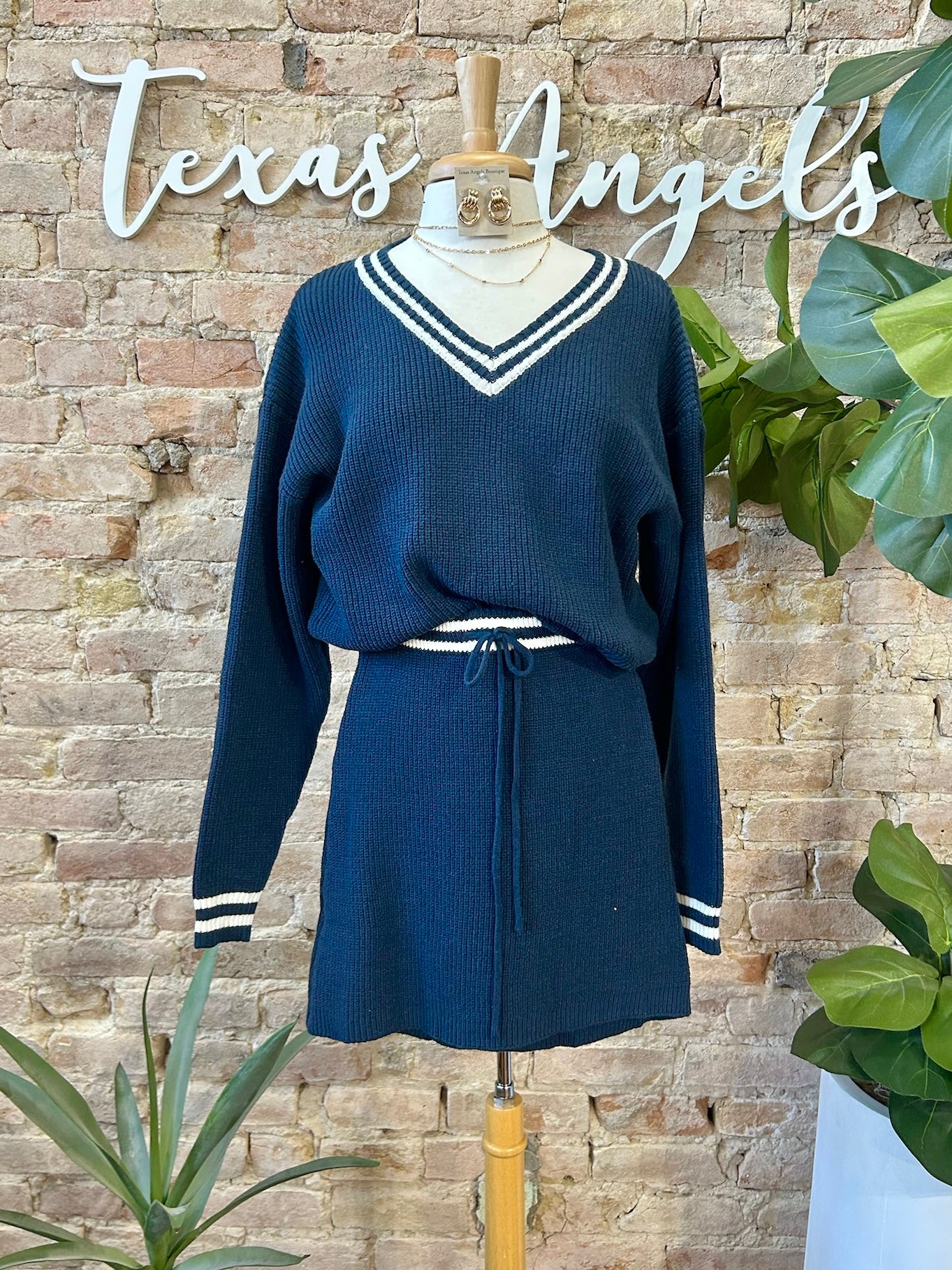 Nautical In Navy Skirt