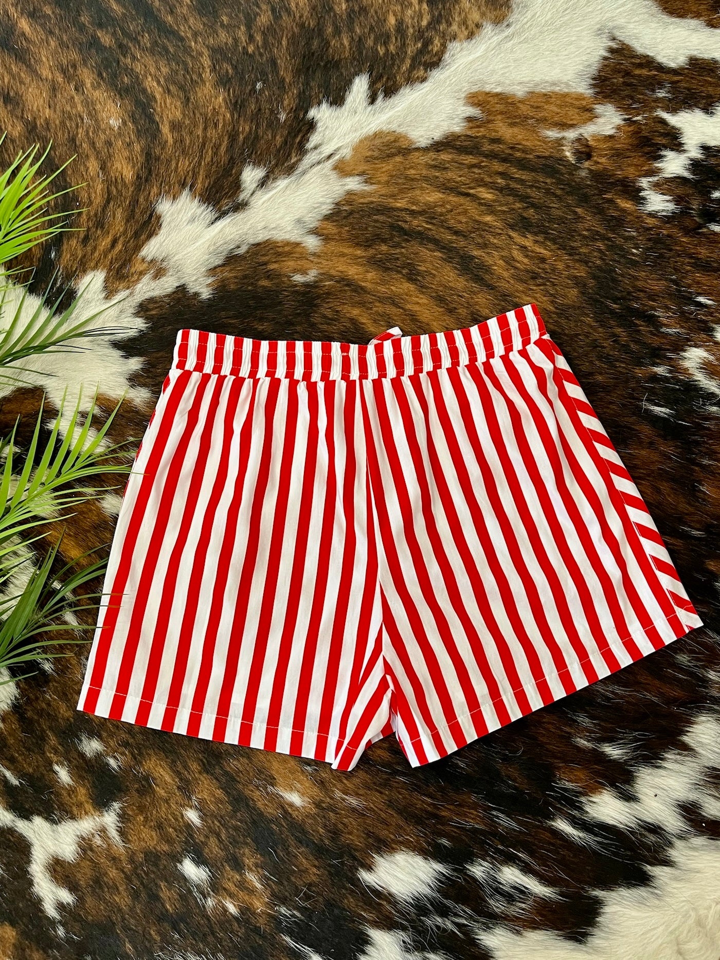 Sure Of It Red Striped Shorts