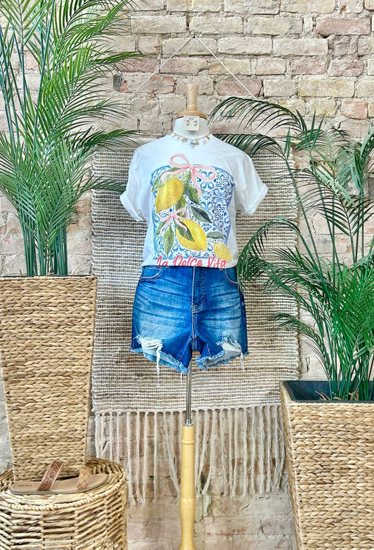 La Dolce Vita Lemon Graphic Tee