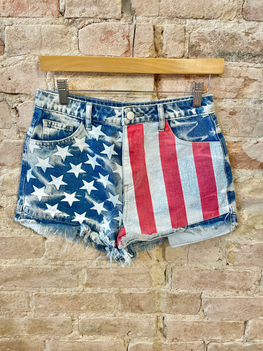 50% Off - Proud To Be American Flag Shorts